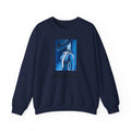 Crewneck Sweatshirt — Blue Abstract Woman Art (LUCARTstudios)