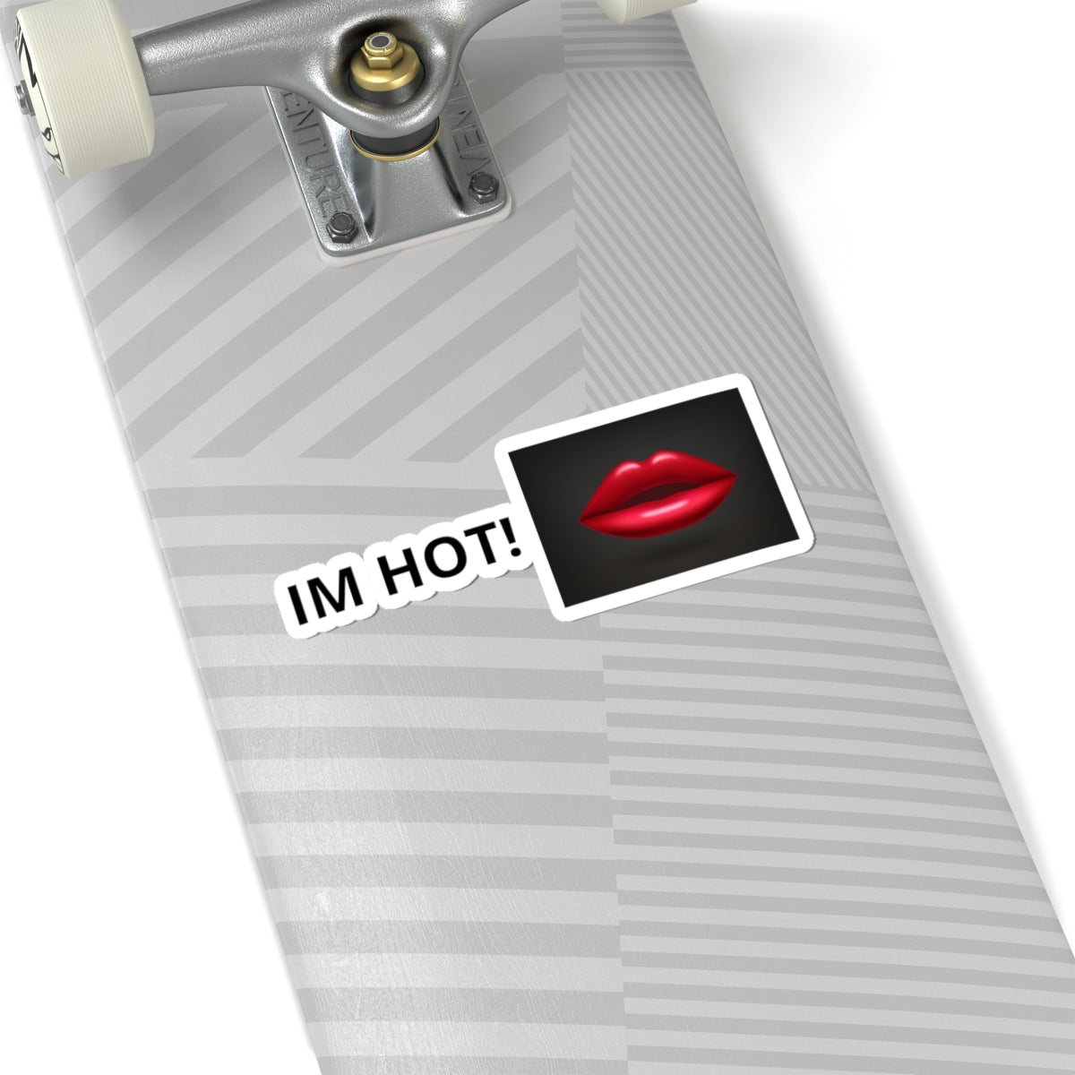 “IM HOT!” Kiss-Cut Sticker — Red Lips Graphic Sticker