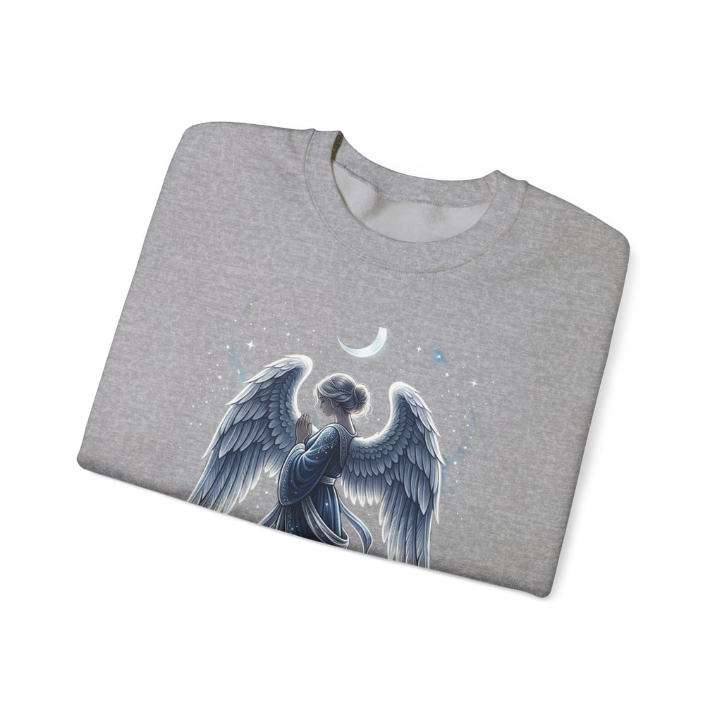 Angel Wings Crewneck Sweatshirt — Moonlit Guardian Graphic