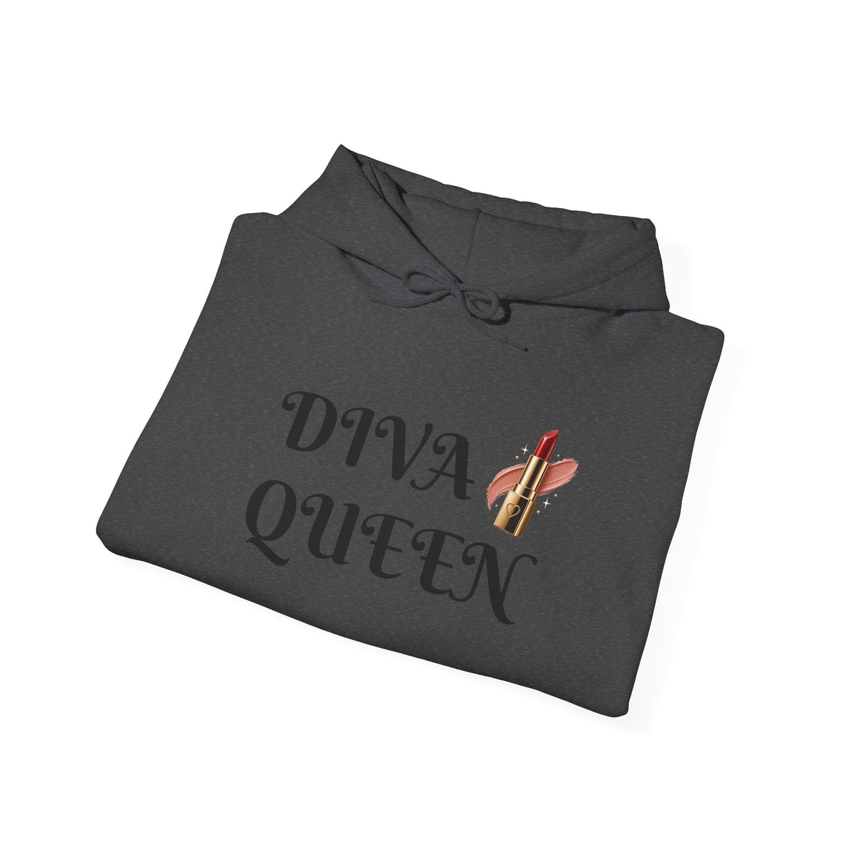 Diva Queen Hoodie – Feminine Lipstick Graphic Hooded Sweatshirt
