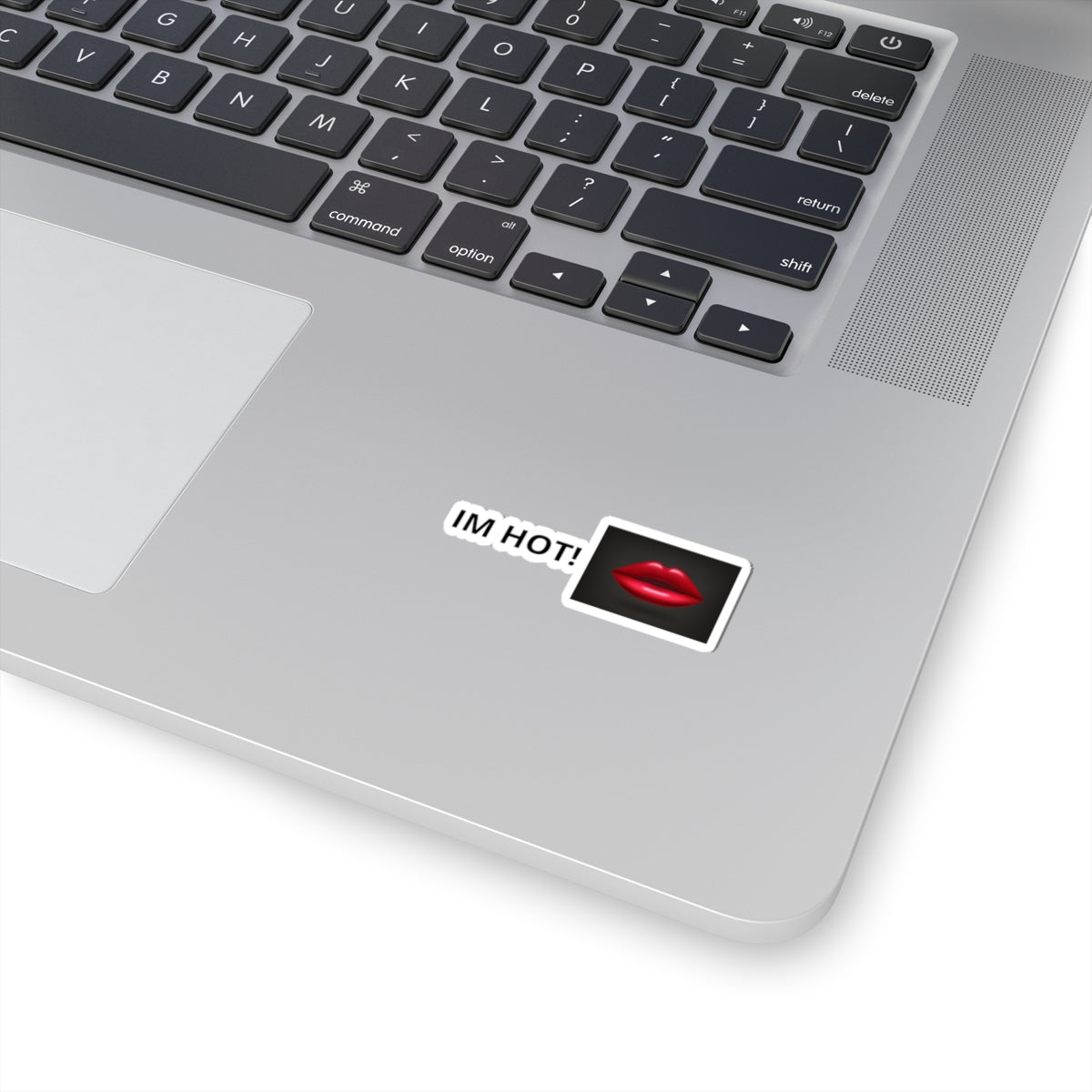 “IM HOT!” Kiss-Cut Sticker — Red Lips Graphic Sticker