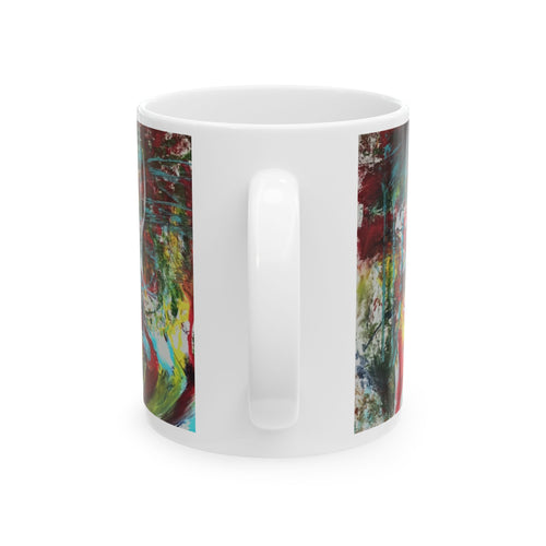 Abstract Color Splash Ceramic Mug (11oz, 15oz)