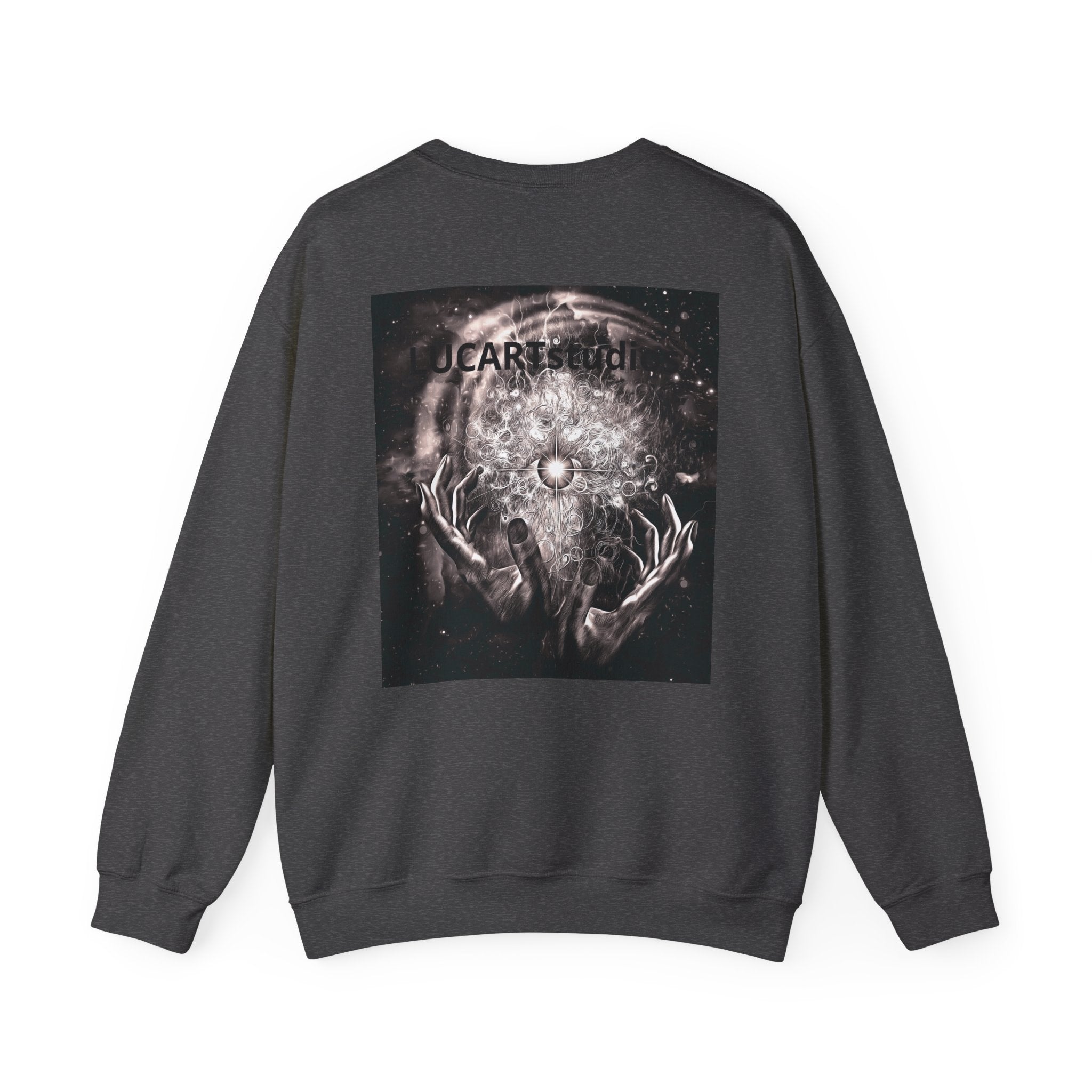 Angel Moon Crewneck Sweatshirt — Celestial Guardian Graphic