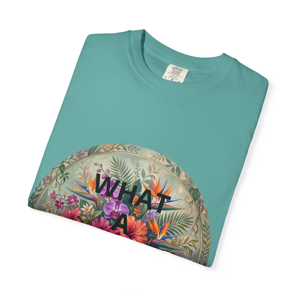 Floral 'What a Wonderful' Graphic T-Shirt