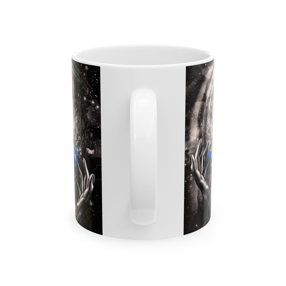 Mystical Owl Ceramic Mug — Spiritual Night Sky Coffee Cup (11oz & 15oz)