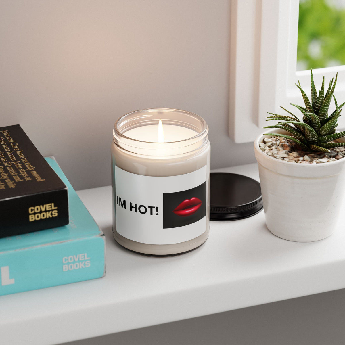 Soy Candle — “I’m Hot!” Red Lips Scented Candle, 9 oz