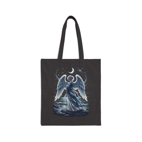 Angel Wings Tote Bag — Gothic Guardian Canvas Tote