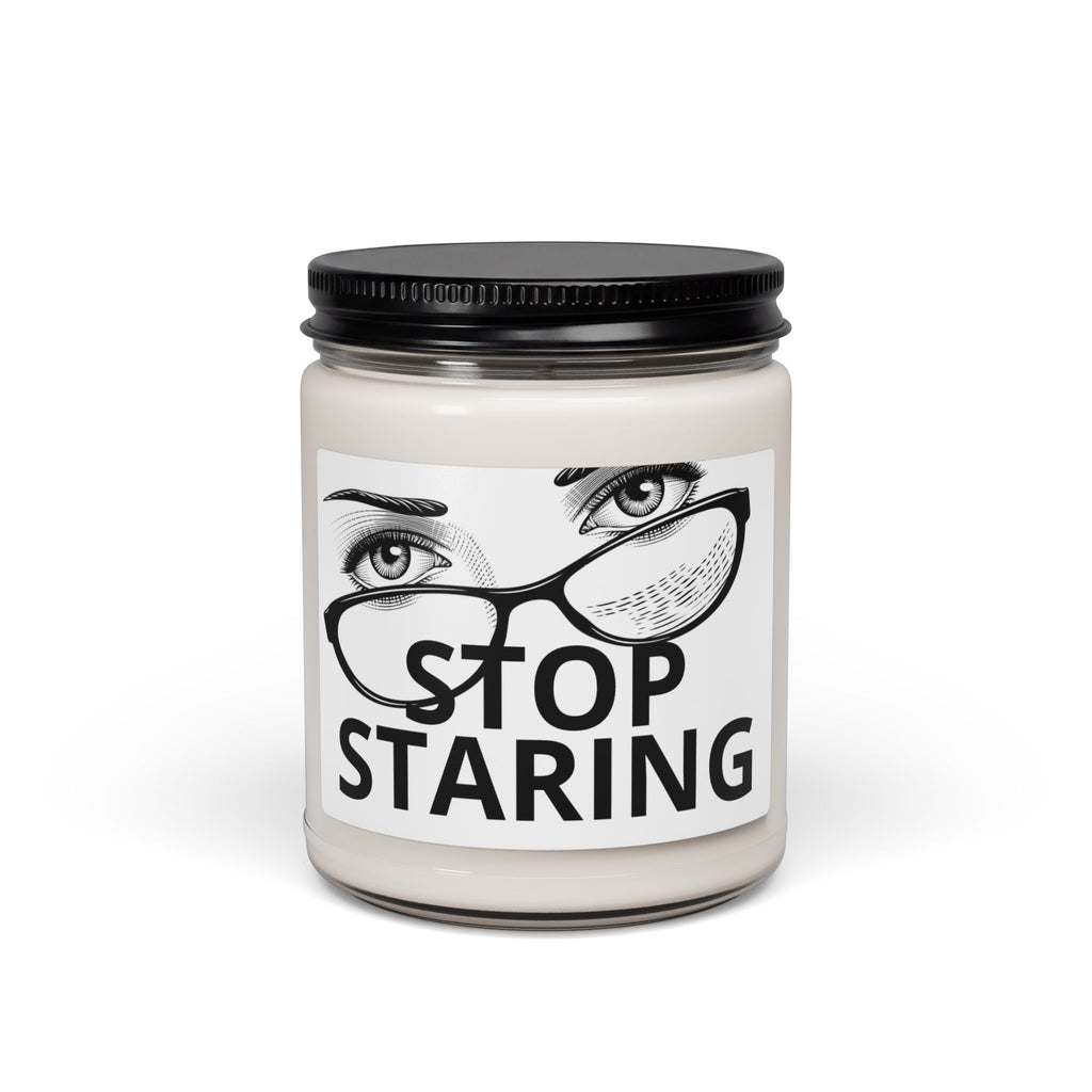 Stop Staring Soy Candle — 9oz Scented Jar Candle with Bold Eye Graphic