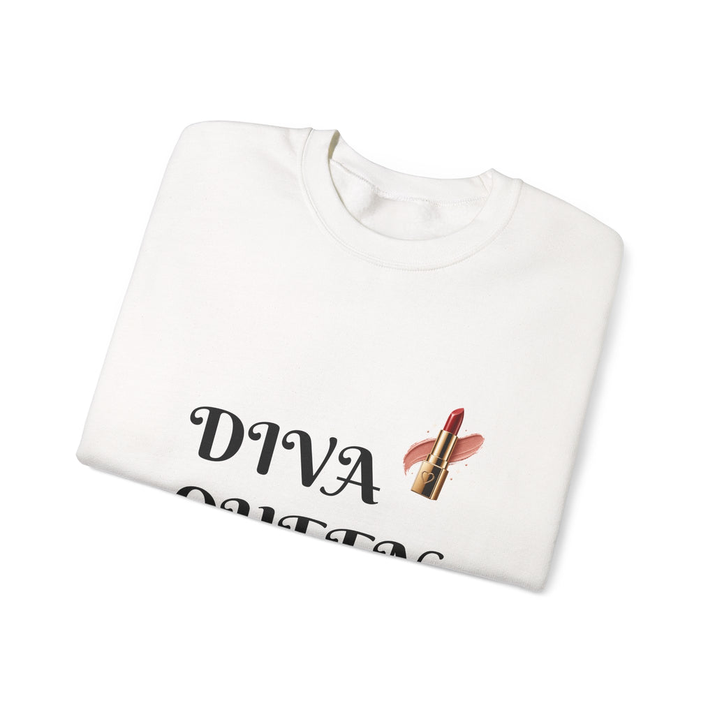 Diva Queen Sweatshirt – Lipstick Graphic Cozy Crewneck for Women