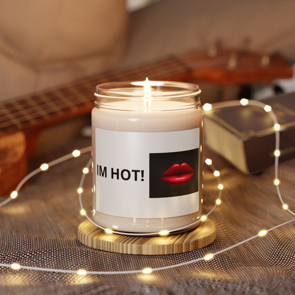 Soy Candle — “I’m Hot!” Red Lips Scented Candle, 9 oz