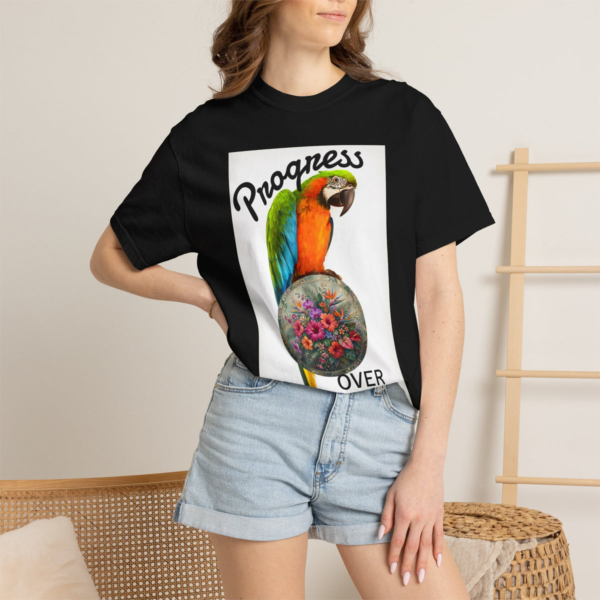 Progress Over Perfection Parrot T-Shirt