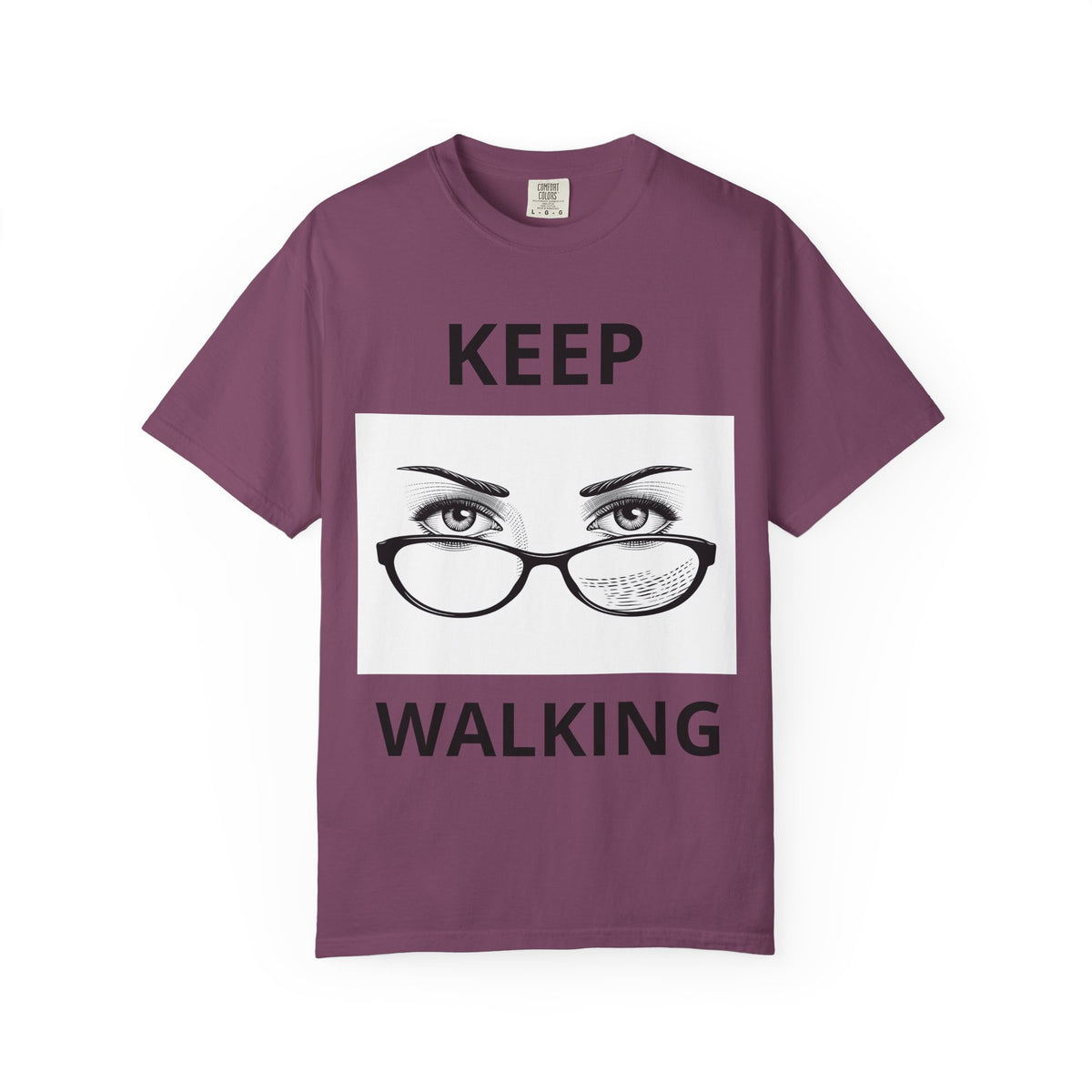 Keep Walking T-Shirt — Bold Eye & Glasses Graphic Tee
