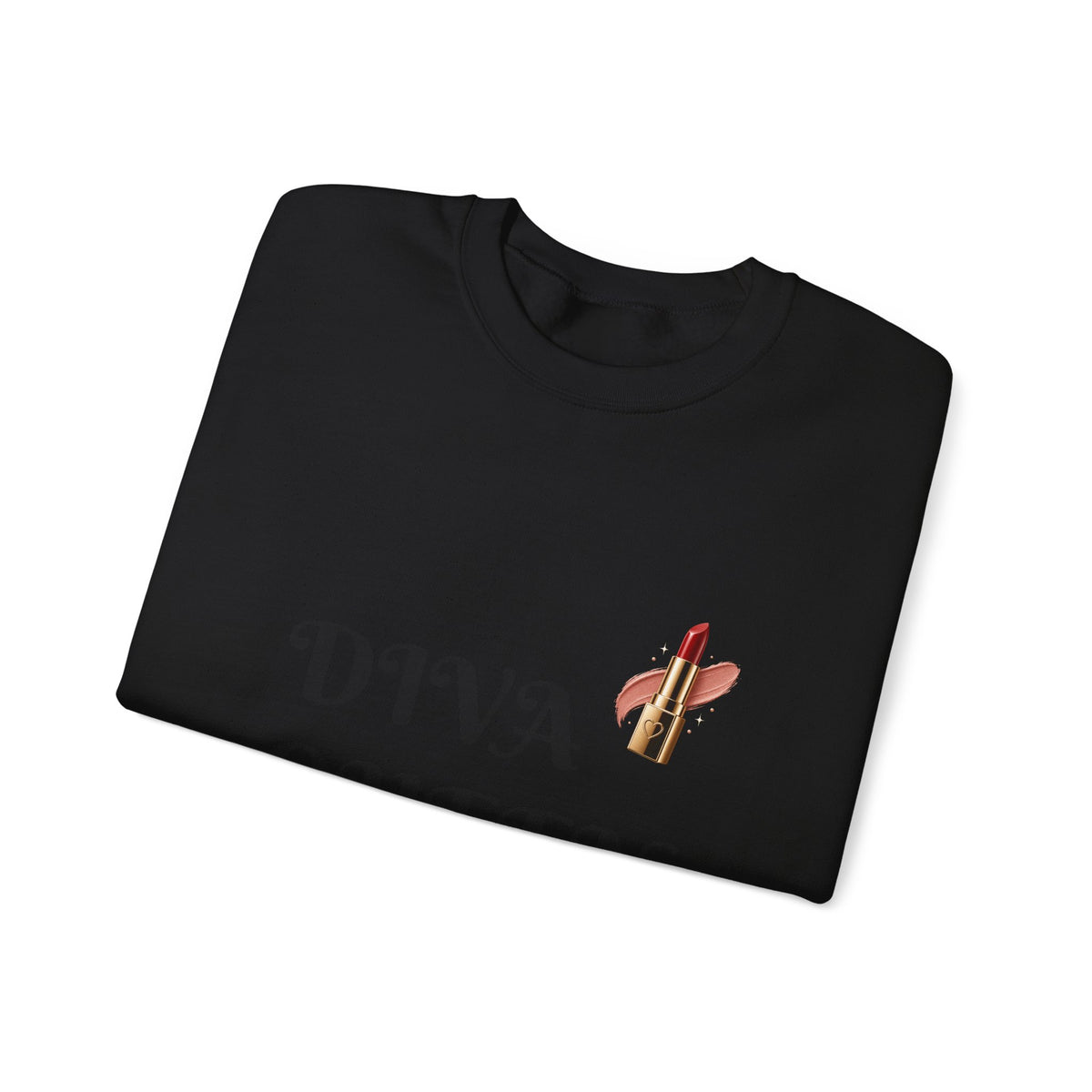 Diva Queen Sweatshirt – Lipstick Graphic Cozy Crewneck for Women