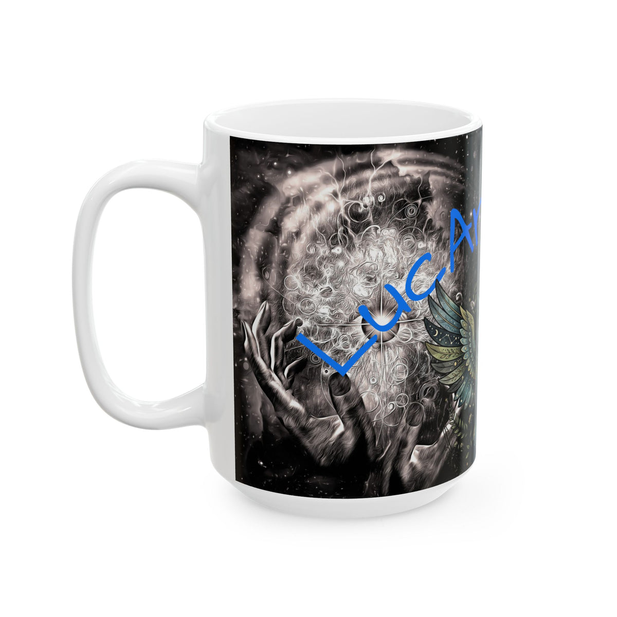 Mystical Owl Ceramic Mug — Spiritual Night Sky Coffee Cup (11oz & 15oz)