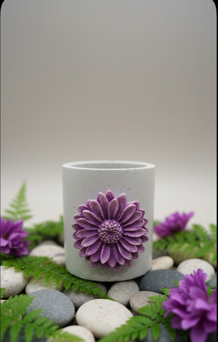 Concrete planter/candle/pen holders