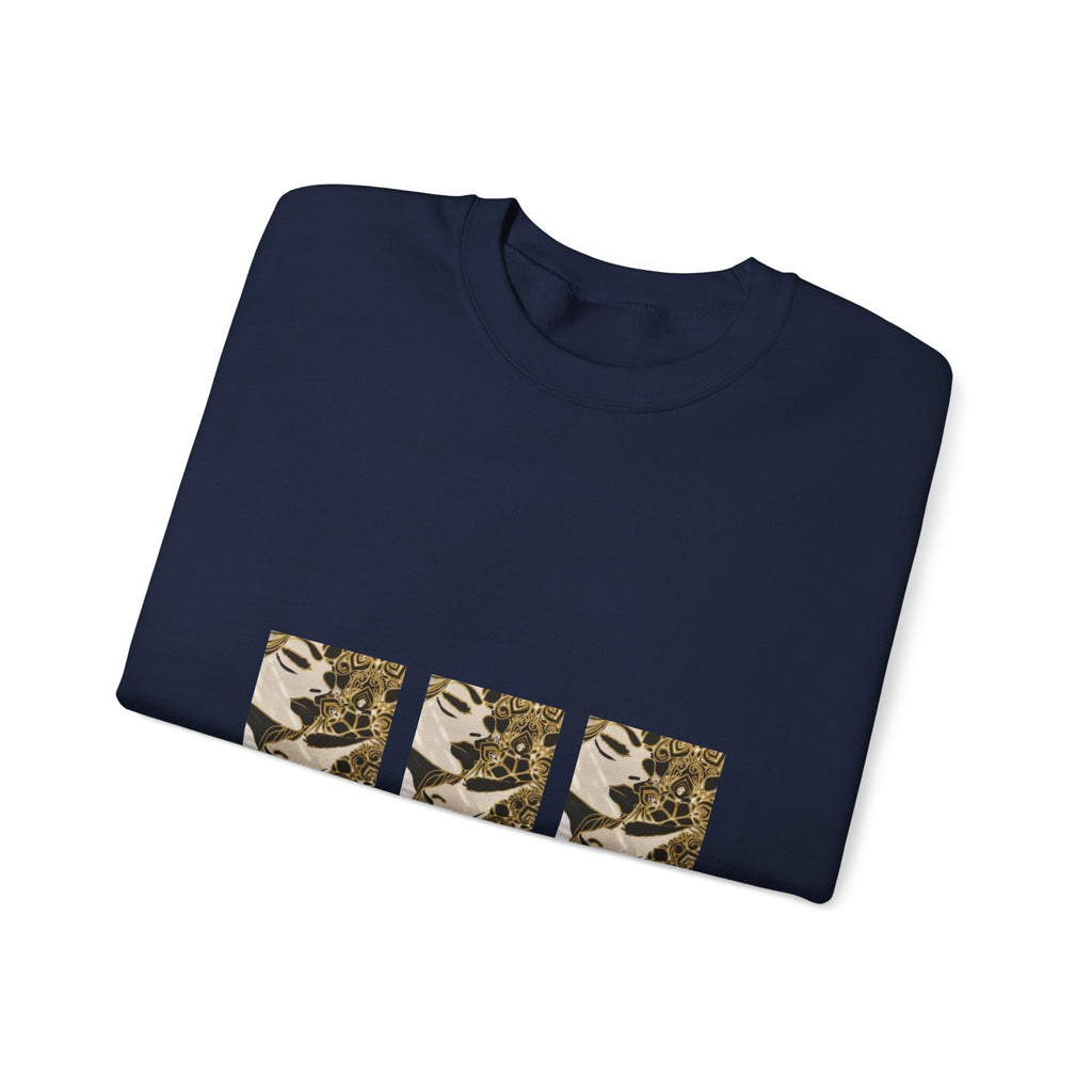 Retro Leopard Triptych Crewneck Sweatshirt