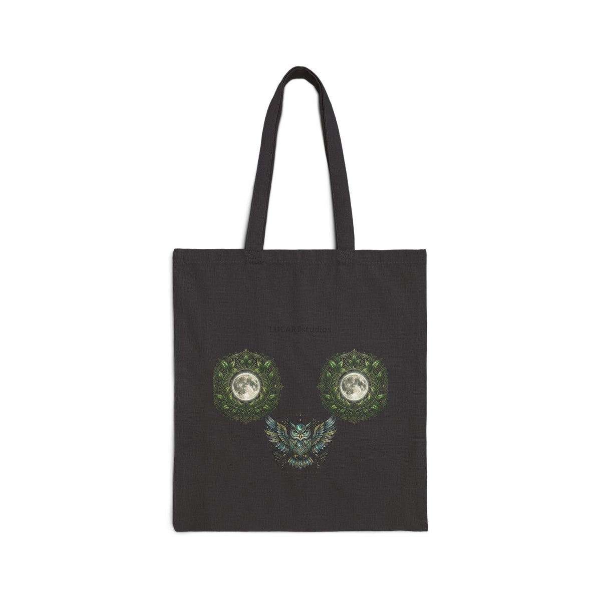 Canvas Tote Bag — Vintage Botanical Eagle Print Cotton Shopper