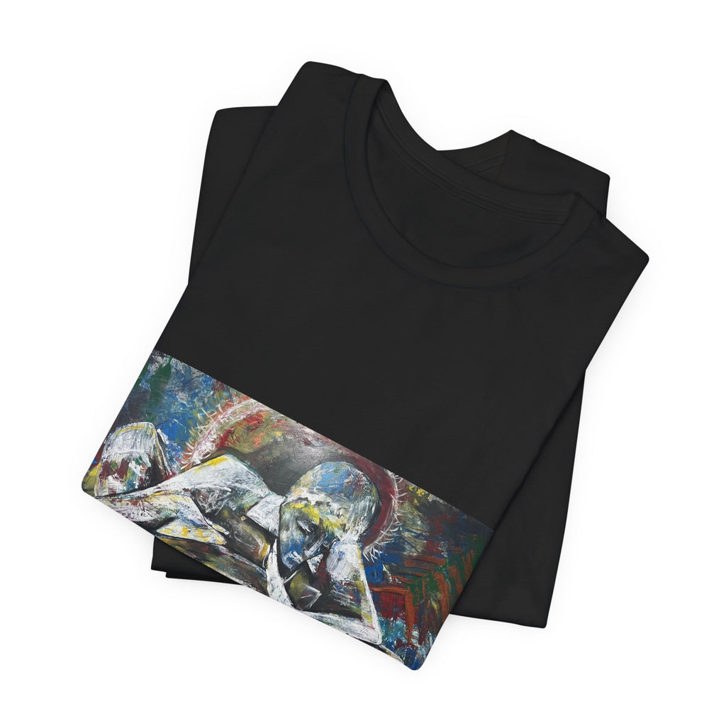 Abstract Figurative Art Tee — LucArtstudios Printed Short Sleeve T‑Shirt