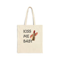 Tote Bag — "Kiss Me Baby" Lipstick Graphic Canvas Tote