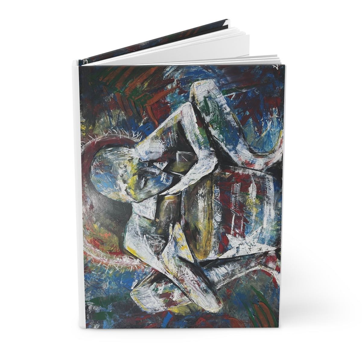 Abstract Contemplation Hardcover Journal — Lined Artistic Notebook