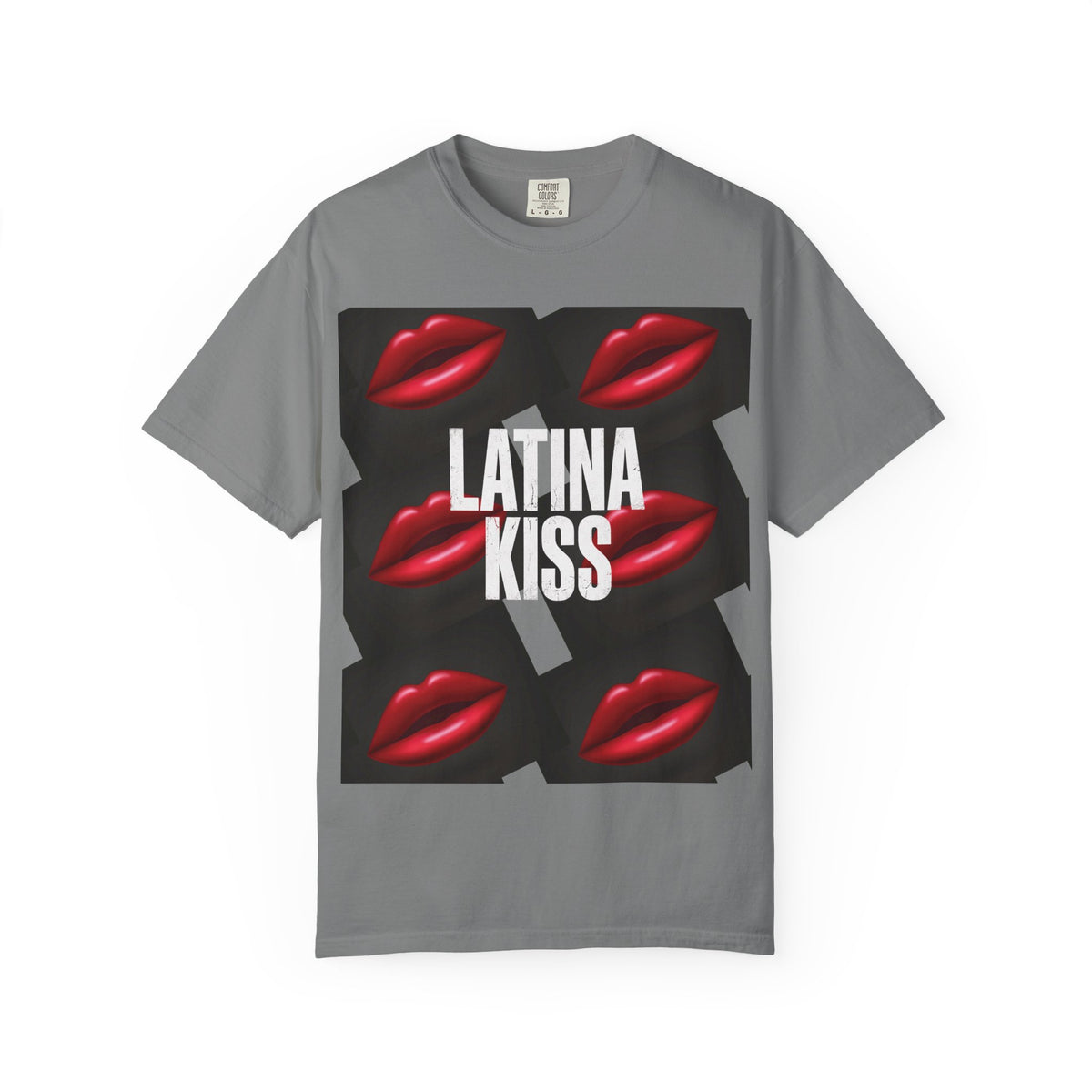 Latina Kiss Graphic T-Shirt — Bold Lip Print Tee (Back "BEWARE")
