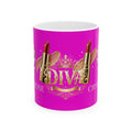 Diva Lipstick Ceramic Mug — Pink 'DIVA' Crown Coffee Cup (11oz/15oz)